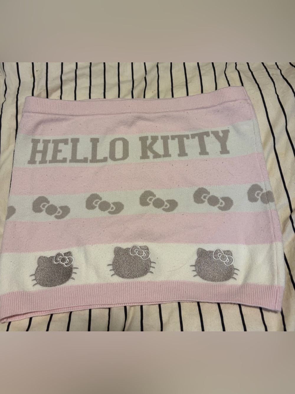 Forever 21 x Hello Kitty Pink and White Tube Top